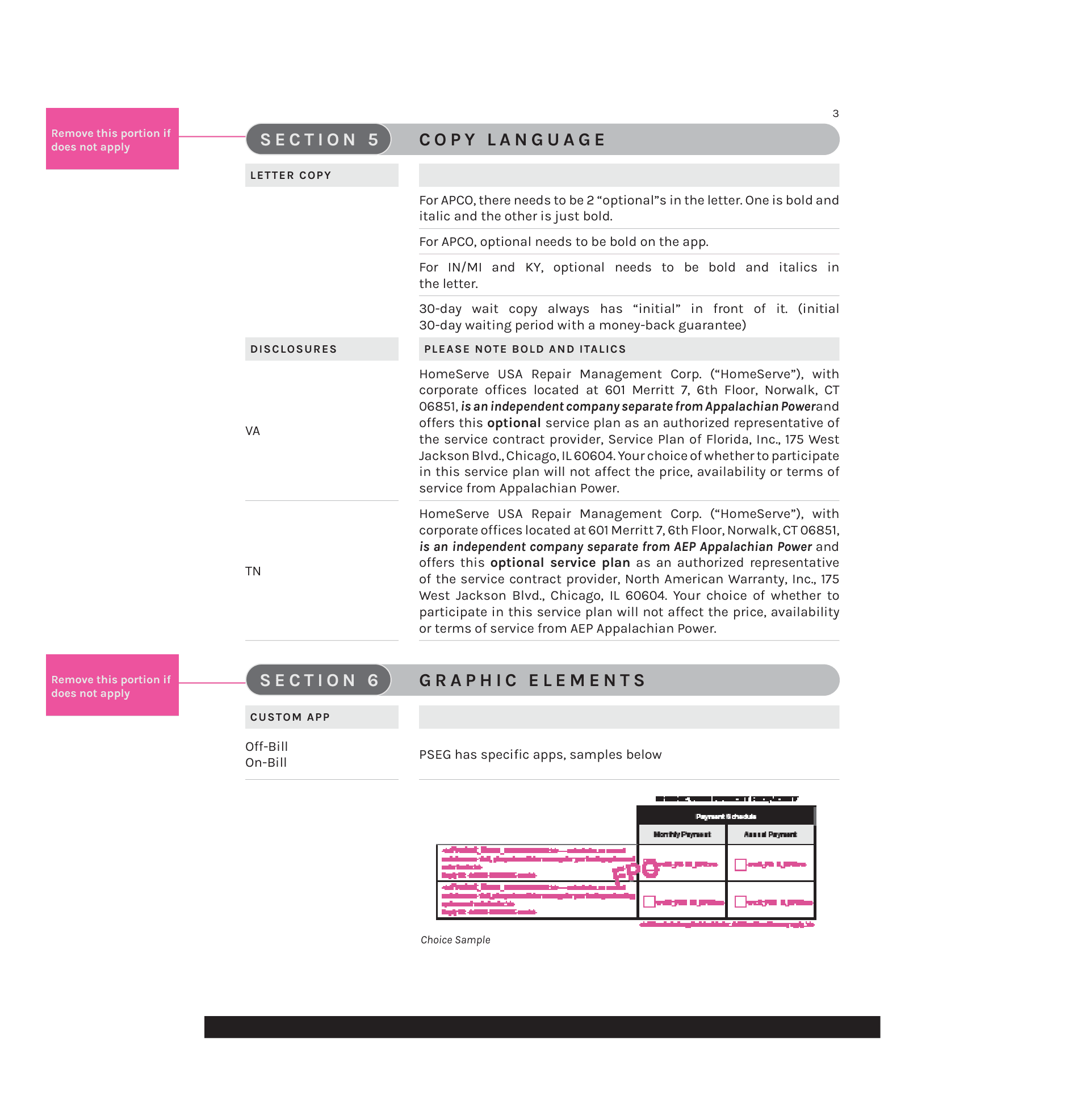 Partner QuickSheet page three with copy language, disclosures and graphic elements.